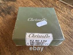 Christofle Paris Perles Sterling Silver Salt & Pepper Set with Tray NEW Sealed Box