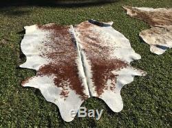 Clearance A Grade Cow Hide Reddish Brown Black Salt Pepper Floor Rug Mat