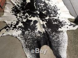Clearance Natural Salt Pepper Black And White Style Premium Cowhide Cow Hide Rug