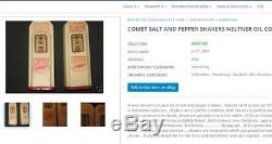 Comet gas pump salt and pepper shakers. Neltner oil. Rare
