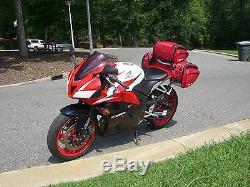 Cortech Motorcycle Sport Bag Set Red With Saddle Bags & Tail Bag