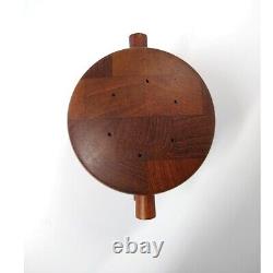 DANSK Teak Salt Shaker Pepper Grinder Plastic IHQ Denmark Double Barrel 824