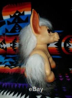 Dam Things 1964 Troll Donkey, 9, Vintage, salt and pepper hair, nice condition