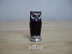 David Andersen Vintage Owl Salt / Pepper Shaker Enamel Sterling Silver