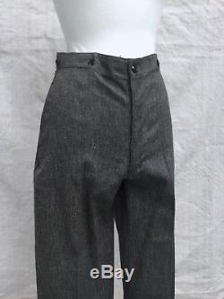 Deadstock Vtg Salt Pepper Chore Pants 1930 Work Pants 1940 Trousers 30 Work Pant