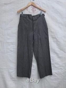 Deadstock Vtg Salt Pepper Chore Pants 1930 Work Pants 1940 Trousers 30 Work Pant