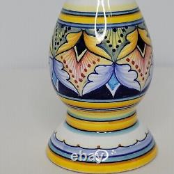 Deruta Italian Pottery Salt and Pepper Grinder Mill Gialletti Giulio Colorful