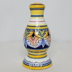 Deruta Italian Pottery Salt and Pepper Grinder Mill Gialletti Giulio Colorful