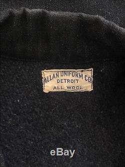 Detroit Vintage 50s Small Salt/Pepper Wool & Leather Beer Delivery Work Jacket