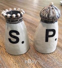 Discontinued Rae Dunn boutique Crown Salt And Pepper Shakers