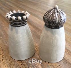 Discontinued Rae Dunn boutique Crown Salt And Pepper Shakers