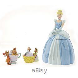 Disney Cinderella Cookie Jar and Salt Pepper Shakers Limited Edition MIB
