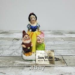Disney Enesco Snow White Seven Dwarfs Napkin Holder Salt Pepper Shaker 1960