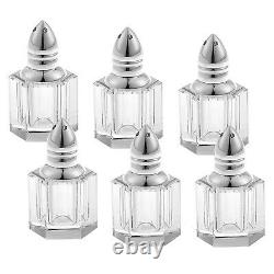 Elegant and Modern Crystal Alana Salt and Pepper Shakers, Set of 6, 2 Inches