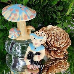 Elf Toadstool Salt Pepper Shakers Sprite Fairy Mushroom Ceramic Arts Studio