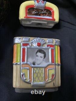 Elvis Presley Jukebox Salt And Pepper Shakers Vandor 2005 New Stackable Rare