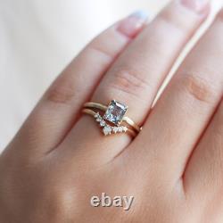 Emerald Cut Salt And Pepper Moissanite Engagement Ring Solitaire Wedding Ring