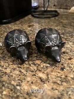 Emilia Castillo BLACK Pair Of Armadillos Salt & Pepper Shaker Set