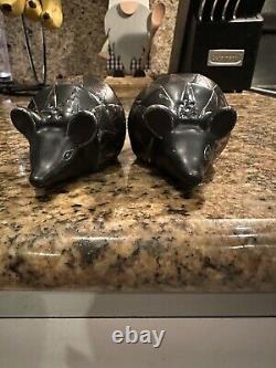 Emilia Castillo BLACK Pair Of Armadillos Salt & Pepper Shaker Set