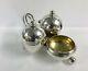 English Silver Condiment set Mustard / Salt Pepper Sheffield 1899