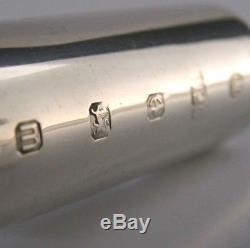 English Solid Silver Novelty Shotgun Shell Case Salt & Pepper Pots Shooting