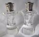 Estate, Steuben Glass Salt and Pepper Shakers with Sterling Silver Tops