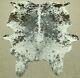 Extra Large Brazilian salt and pepper Cowhide rug 7.9x 6.4ft -2889