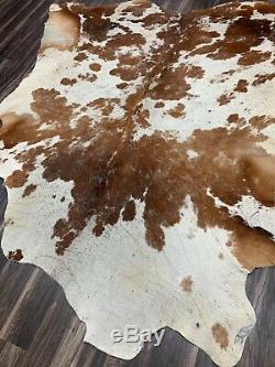 Extra Large Brown Salt and Pepper cowhide rug size 99x99 inches AU-1538