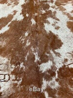Extra Large Brown Salt and Pepper cowhide rug size 99x99 inches AU-1538