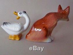 Fox And Goose Salt And Pepper Shakers Ceramic Arts Studio 1952 Very Cute