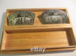 Fine Vintage In Box Japanese 950 Sterling Salt&pepper Hair Comb Shakers-stunning