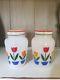 Fire king tulip salt and pepper shakers