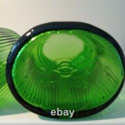 Forest Green Salt & Pepper, by Owens Illinois Glass Co. C. 1930's Art Deco Style