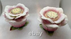 Franz Porcelain Camellia Salt & Pepper Shakers