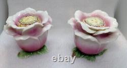 Franz Porcelain Camellia Salt & Pepper Shakers