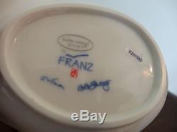 Franz Porcelain Swan Lake Salt and Pepper Splendor, Signed