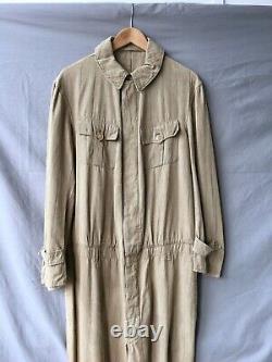 French Antique Clothing 1910s Coveralls 1920s Vtg Salt Pepper Striped Coveralls