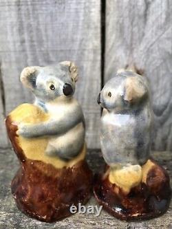 GRACE SECCOMBE Australian Pottery Koala Salt & Pepper Shakers Bargain Price