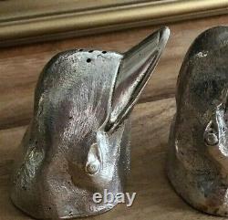 GUCCI PENGUIN BIRD HEADS Salt and Pepper ca. 1960 MADE IN ITALY Rare Vintage