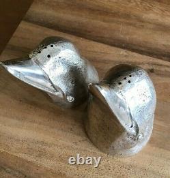 GUCCI PENGUIN BIRD HEADS Salt and Pepper ca. 1960 MADE IN ITALY Rare Vintage