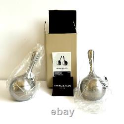 Georg Jensen Salt & Pepper Mill TWIST Set New In Box Inspired by Maracas