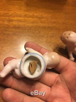 Glazed China Bye-lo Baby Babies Salt And Pepper Shaker Shakers Vintage Old 1920s