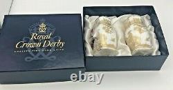 Gold Aves by Royal Crown Derby Salt & Pepper Shaker, Factory Brand NEW
