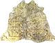 Gold Metallic Cowhide Rug Size 6.4 X 6 Gold Metallic on Salt & Pepper Rug M-202