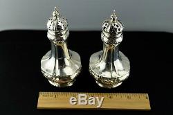 Gorham Sterling Silver Salt & Pepper Shakers Repousse A1017 Not Weighted