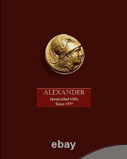 Greek Brass Alexander Handcrafted set of Salt #108 8'' Pepper #104 9? Atlas Mill