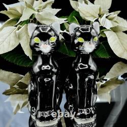 Green Eyed Cat Salt And Pepper Shakers 2005 Harry And David Black Cat Halloween