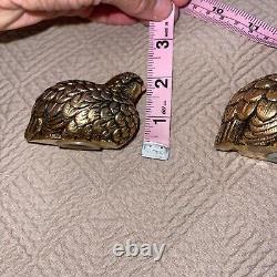 Gucci Quail Salt and Pepper Shakers Gold Ceramic Designer Vintage Retro