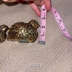 Gucci Quail Salt and Pepper Shakers Gold Ceramic Vintage Retro Designer