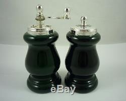 Gucci Vintage Salt And Pepper Shakers Dark Emerald Green Collectors VERY RARE